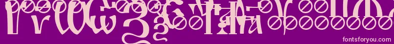 IrmologionSimplextitled Font – Pink Fonts on Purple Background