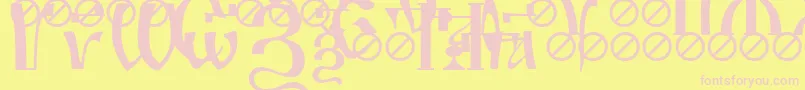 IrmologionSimplextitled Font – Pink Fonts on Yellow Background