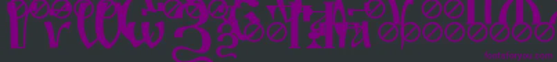Шрифт IrmologionSimplextitled – фиолетовые шрифты на чёрном фоне