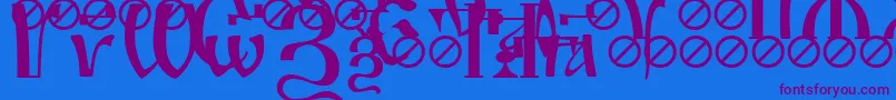 Fonte IrmologionSimplextitled – fontes roxas em um fundo azul