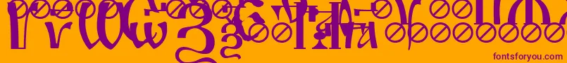 IrmologionSimplextitled Font – Purple Fonts on Orange Background