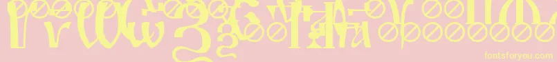 IrmologionSimplextitled Font – Yellow Fonts on Pink Background