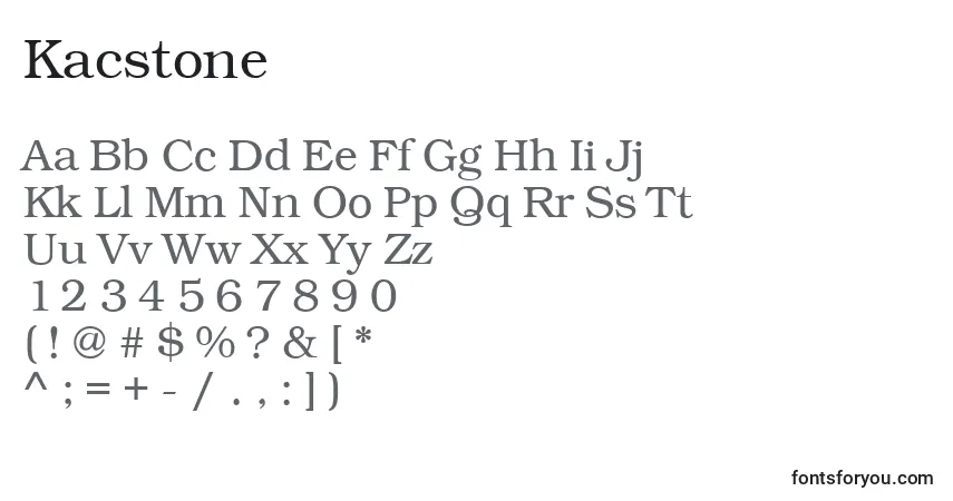 Kacstone-fontti – aakkoset, numerot, erikoismerkit