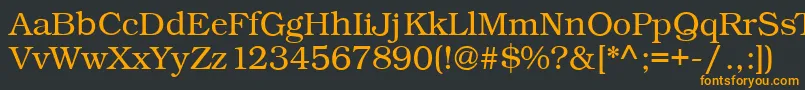 Шрифт Kacstone – оранжевые шрифты на чёрном фоне