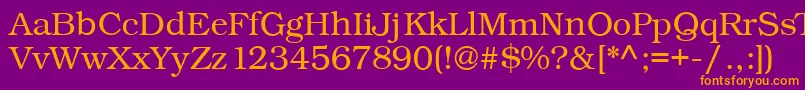 Kacstone Font – Orange Fonts on Purple Background