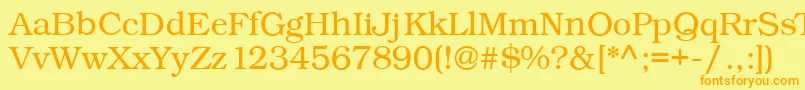 Шрифт Kacstone – оранжевые шрифты на жёлтом фоне