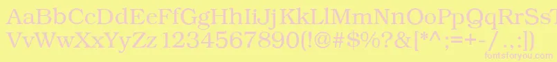 Kacstone Font – Pink Fonts on Yellow Background