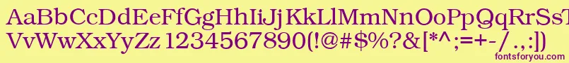 Kacstone Font – Purple Fonts on Yellow Background