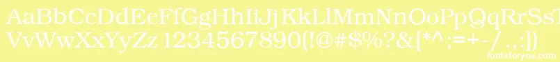Kacstone Font – White Fonts on Yellow Background