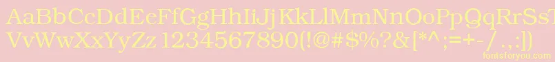 fuente Kacstone – Fuentes Amarillas Sobre Fondo Rosa