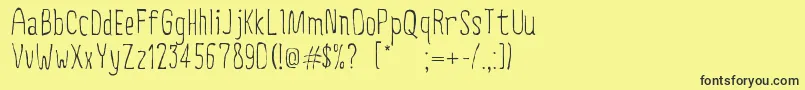 CreepyCircus Font – Black Fonts on Yellow Background