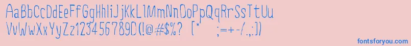 CreepyCircus Font – Blue Fonts on Pink Background