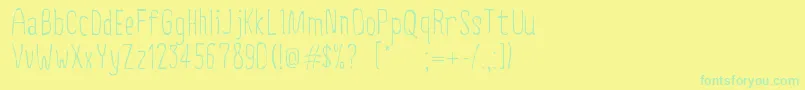 CreepyCircus Font – Green Fonts on Yellow Background