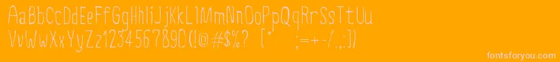 CreepyCircus Font – Pink Fonts on Orange Background