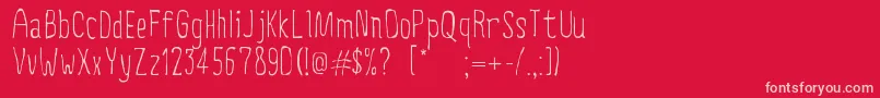 CreepyCircus Font – Pink Fonts on Red Background