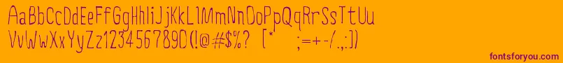 CreepyCircus Font – Purple Fonts on Orange Background