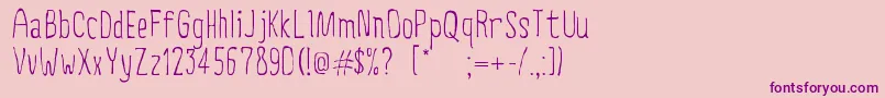 CreepyCircus Font – Purple Fonts on Pink Background