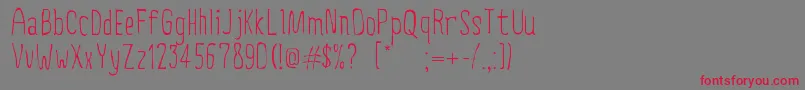 CreepyCircus-Schriftart – Rote Schriften auf grauem Hintergrund