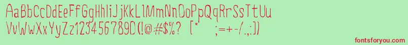CreepyCircus Font – Red Fonts on Green Background