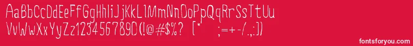 フォントCreepyCircus – 赤い背景に白い文字