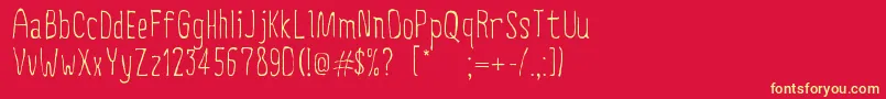 CreepyCircus Font – Yellow Fonts on Red Background