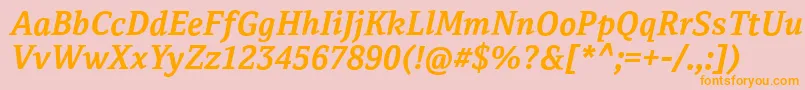 CordaleCorpBoldItalic Font – Orange Fonts on Pink Background