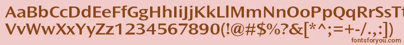 OceansansstdSemiboldext Font – Brown Fonts on Pink Background