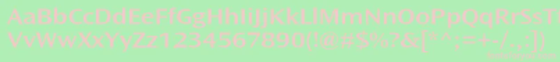 OceansansstdSemiboldext Font – Pink Fonts on Green Background