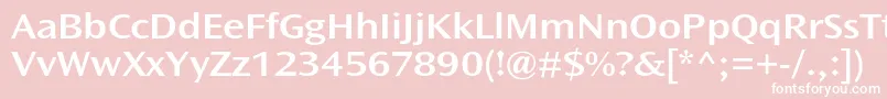 OceansansstdSemiboldext Font – White Fonts on Pink Background