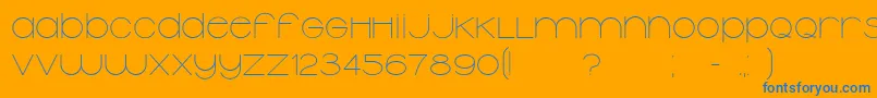 Typolino Font – Blue Fonts on Orange Background