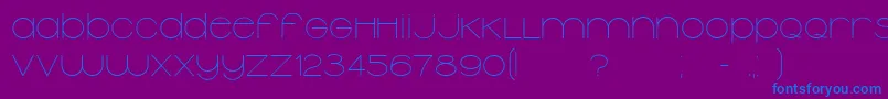 Typolino Font – Blue Fonts on Purple Background