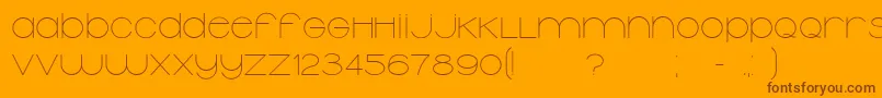 Police Typolino – polices brunes sur fond orange