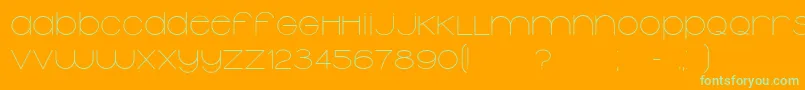 Typolino Font – Green Fonts on Orange Background