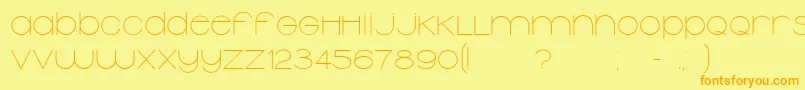 Police Typolino – polices orange sur fond jaune