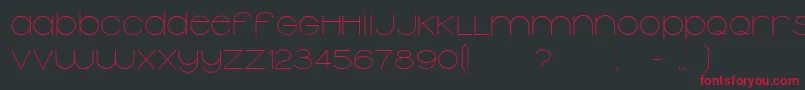 Typolino-Schriftart – Rote Schriften auf schwarzem Hintergrund