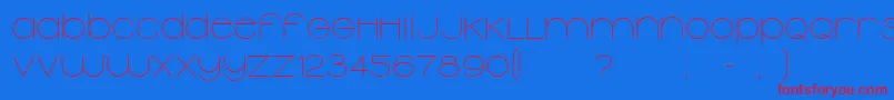 Typolino Font – Red Fonts on Blue Background
