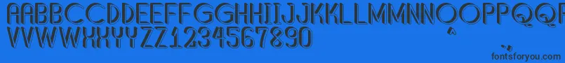 ShaddedSouthPersonalUse Font – Black Fonts on Blue Background