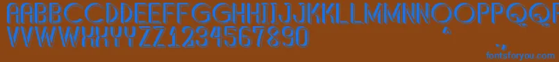 ShaddedSouthPersonalUse Font – Blue Fonts on Brown Background