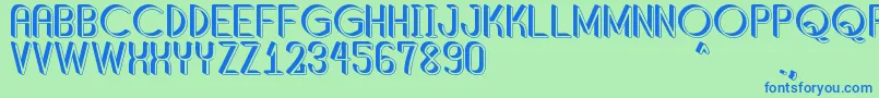 ShaddedSouthPersonalUse Font – Blue Fonts on Green Background