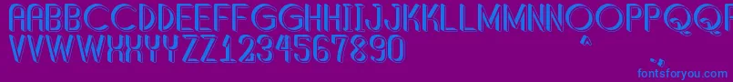 ShaddedSouthPersonalUse Font – Blue Fonts on Purple Background