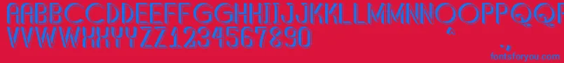 ShaddedSouthPersonalUse Font – Blue Fonts on Red Background
