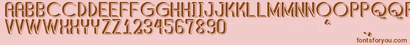 ShaddedSouthPersonalUse Font – Brown Fonts on Pink Background