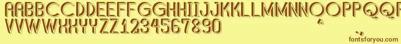 ShaddedSouthPersonalUse Font – Brown Fonts on Yellow Background