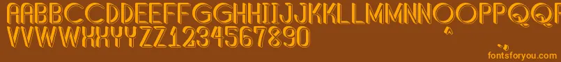 ShaddedSouthPersonalUse Font – Orange Fonts on Brown Background