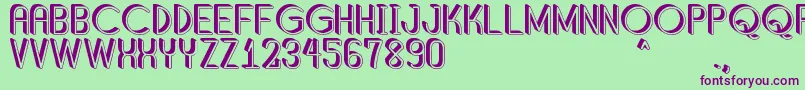 ShaddedSouthPersonalUse Font – Purple Fonts on Green Background