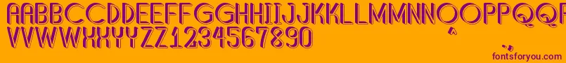 ShaddedSouthPersonalUse Font – Purple Fonts on Orange Background