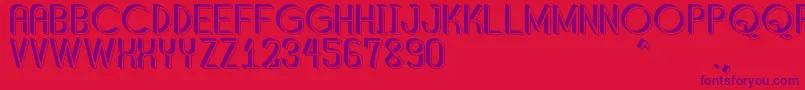 ShaddedSouthPersonalUse Font – Purple Fonts on Red Background