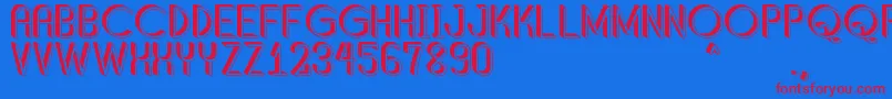 ShaddedSouthPersonalUse Font – Red Fonts on Blue Background