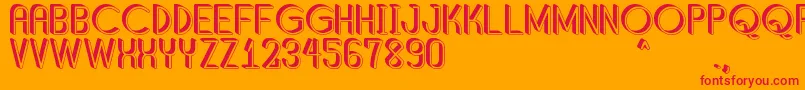 ShaddedSouthPersonalUse Font – Red Fonts on Orange Background