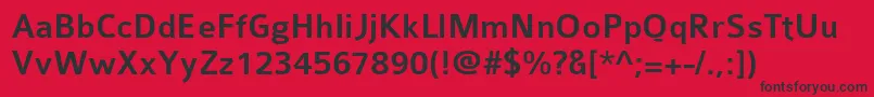 Colabmed Font – Black Fonts on Red Background